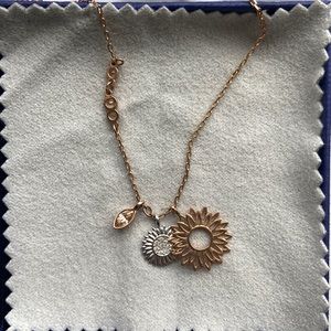 COPY - swarovski // duo sunflower necklace